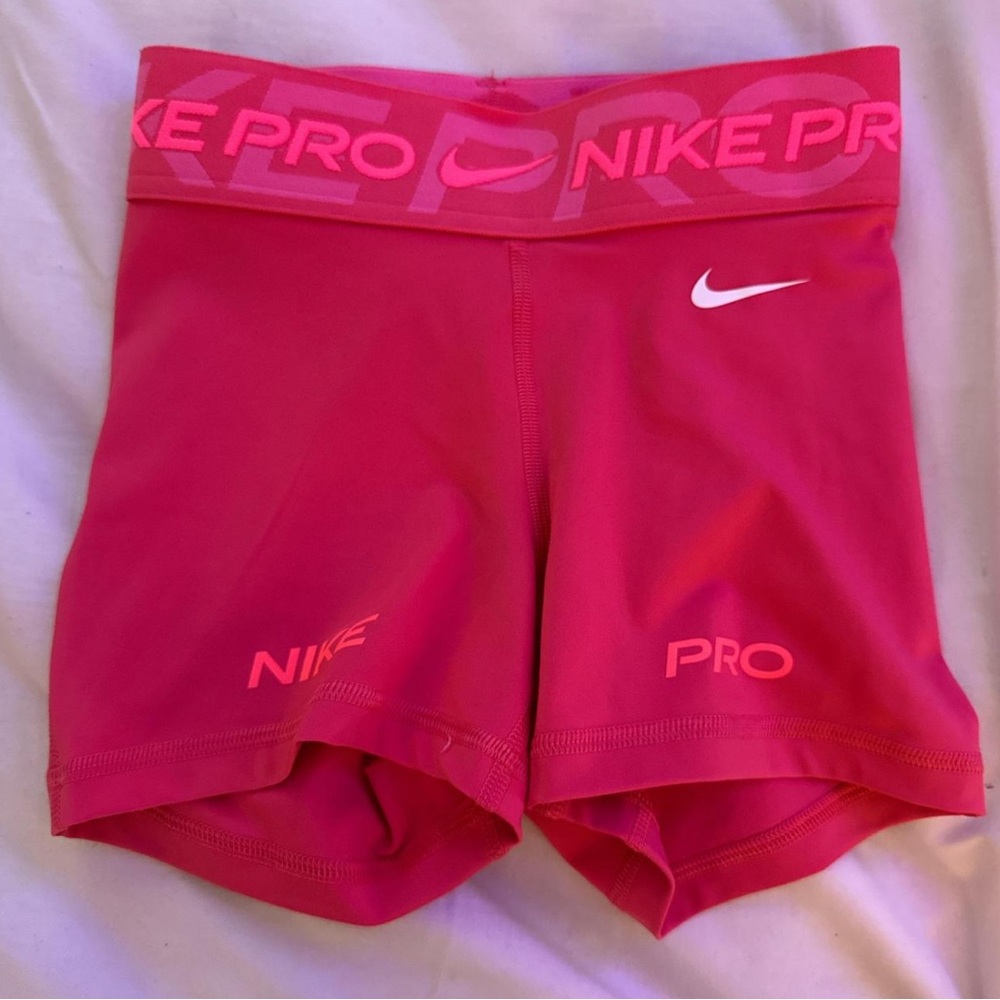 Nike Women's Hot Pink Pro Athletic Shorts